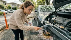 赤い水温警告灯が点いたらどうする？安全に停める手順と“やってはいけないこと”